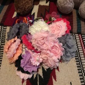 Bundle of kids flower headbands, kids head wraps